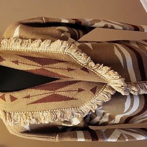 Cocogio made in Italy cream, tan, open front cardigan